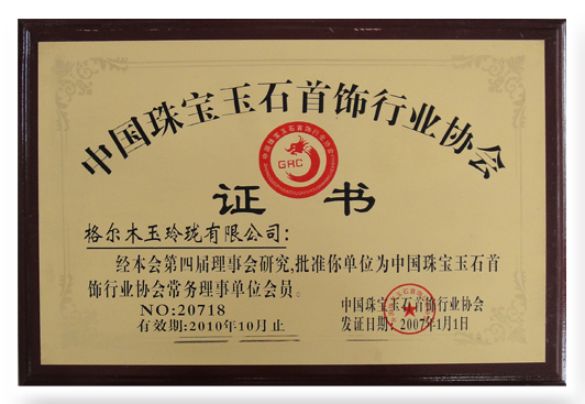 中国珠宝玉石首饰行业协会常务理事单位（2010年止）